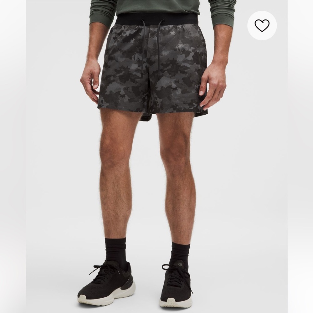 lululemon athletica Gray Camo Athletic Shorts